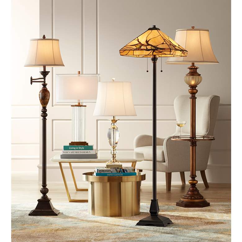 Budding Branch Art Glass Floor Lamp