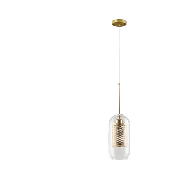 InduLuxe – Iron & Glass Pendant with Modern Edge