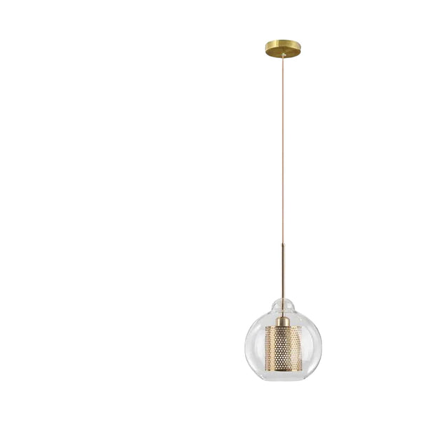 InduLuxe – Iron & Glass Pendant with Modern Edge