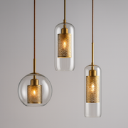 InduLuxe – Iron & Glass Pendant with Modern Edge