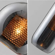 InduLuxe – Iron & Glass Pendant with Modern Edge