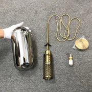 InduLuxe – Iron & Glass Pendant with Modern Edge