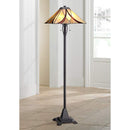 Valiant Bronze Tiffany-Style Glass Floor Lamp
