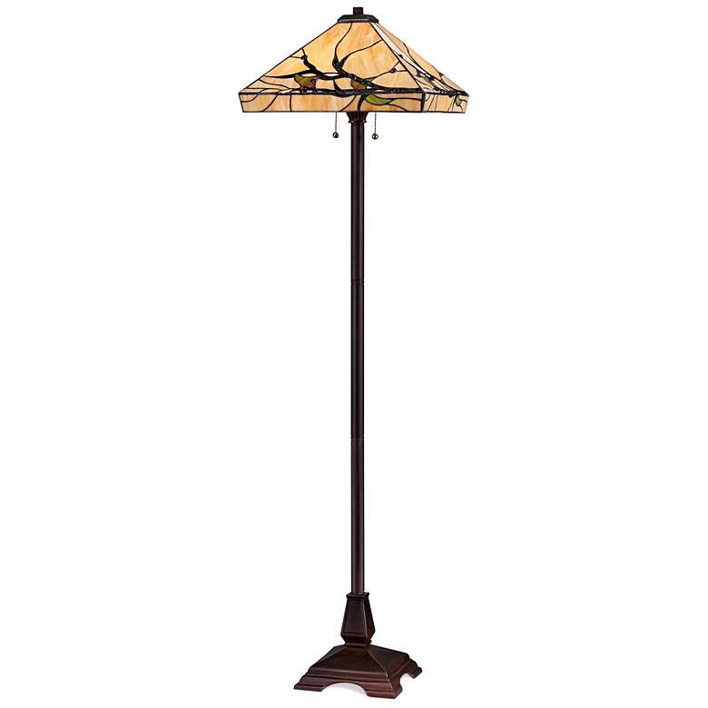 Budding Branch Art Glass Floor Lamp